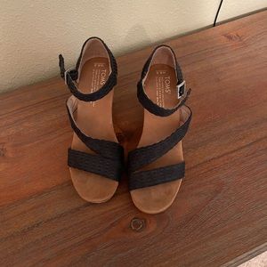 TOMS Cork Wedge - Size 6.5